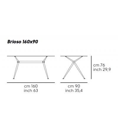 Table Brioso 160 Cm - Midj 2