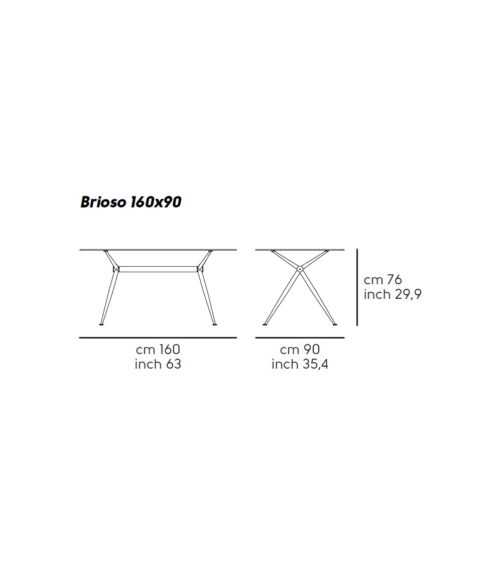 Tavolo Brioso 160 Cm - Midj