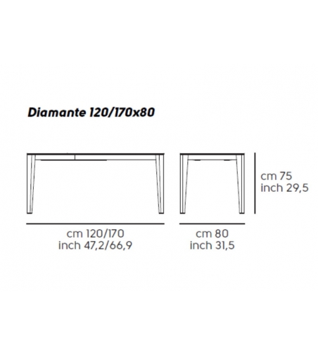 Diamante Ausziehbare Tisch - Midj