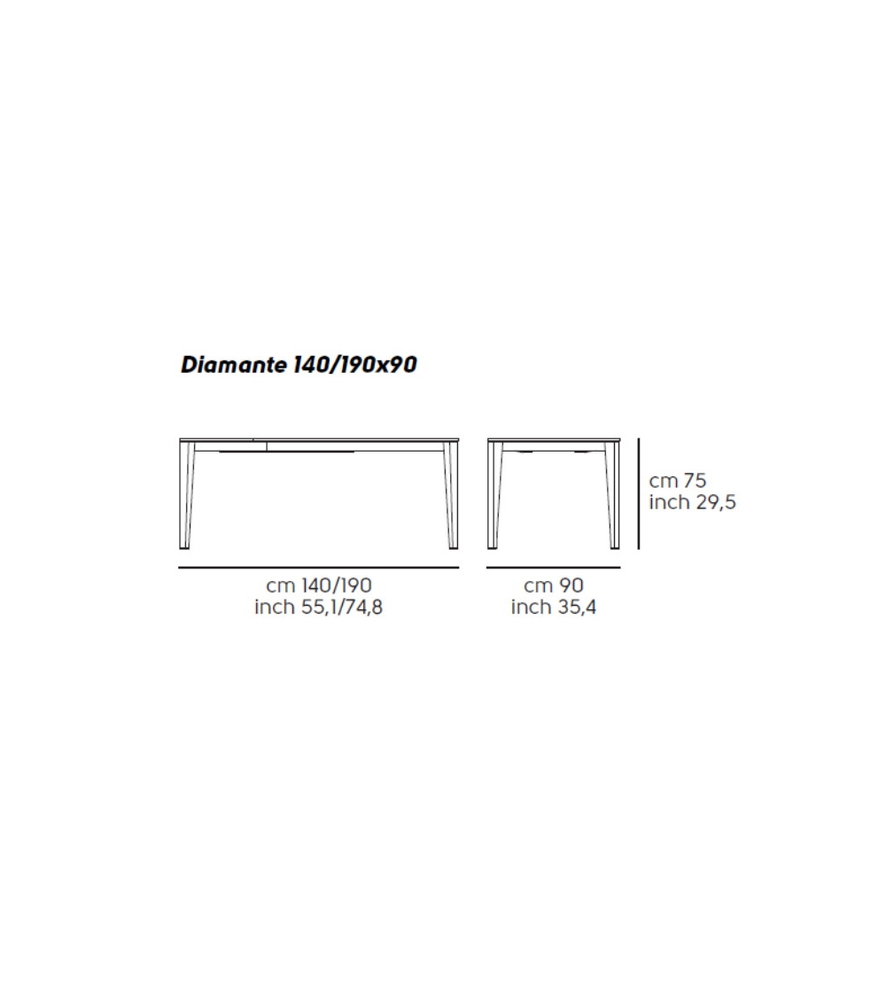 Diamante Ausziehbare Tisch - Midj