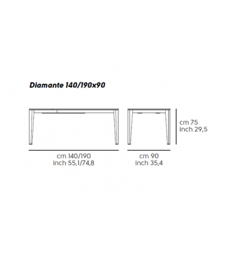 Diamante Ausziehbare Tisch - Midj