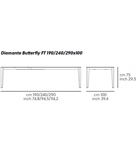 Table Diamante Butterfly - Midj