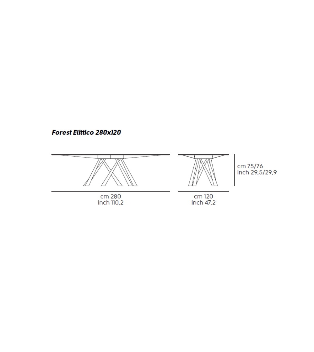 Oval Table Forest Midj