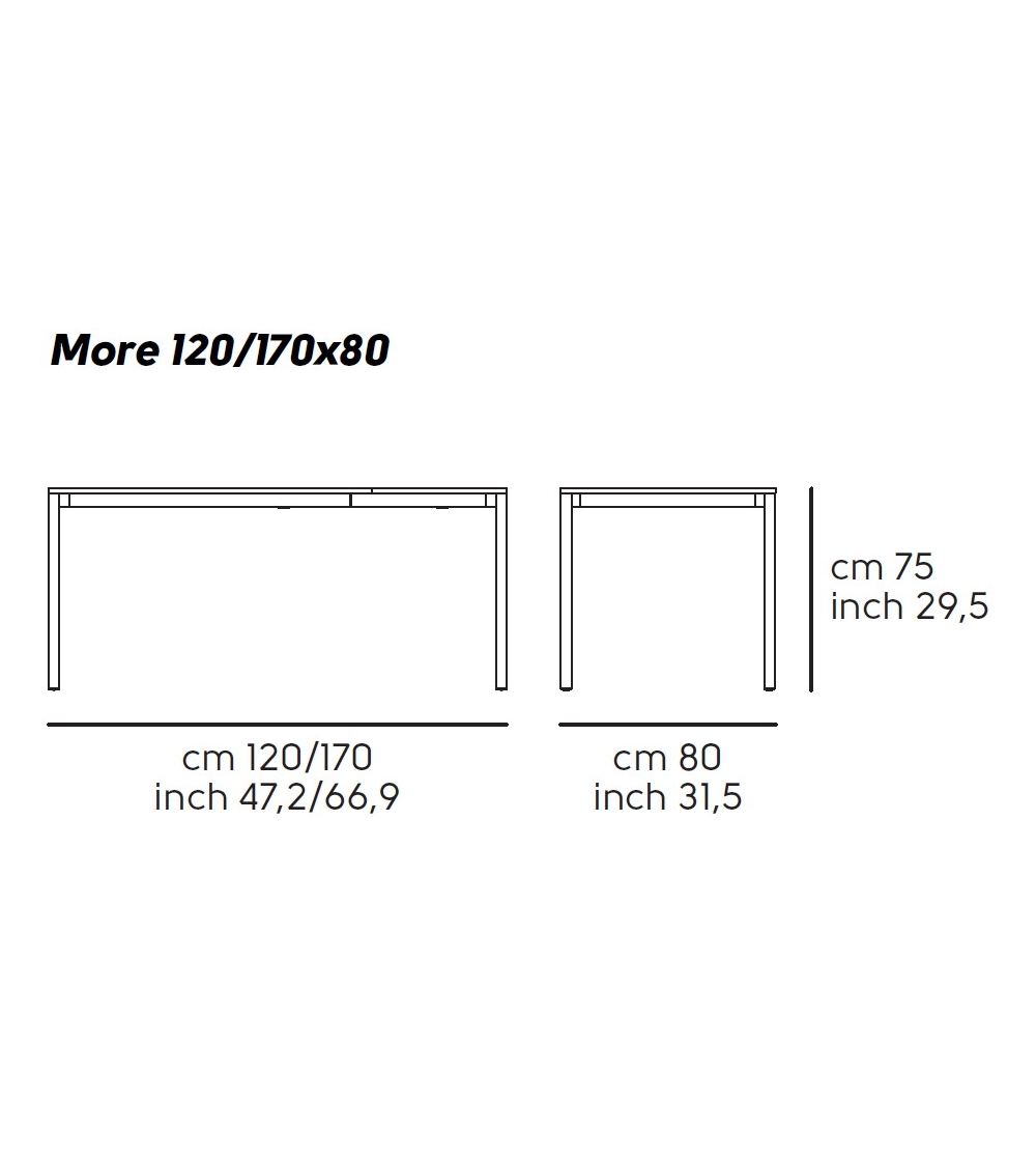 Table Extensible More Avec Plateau En...