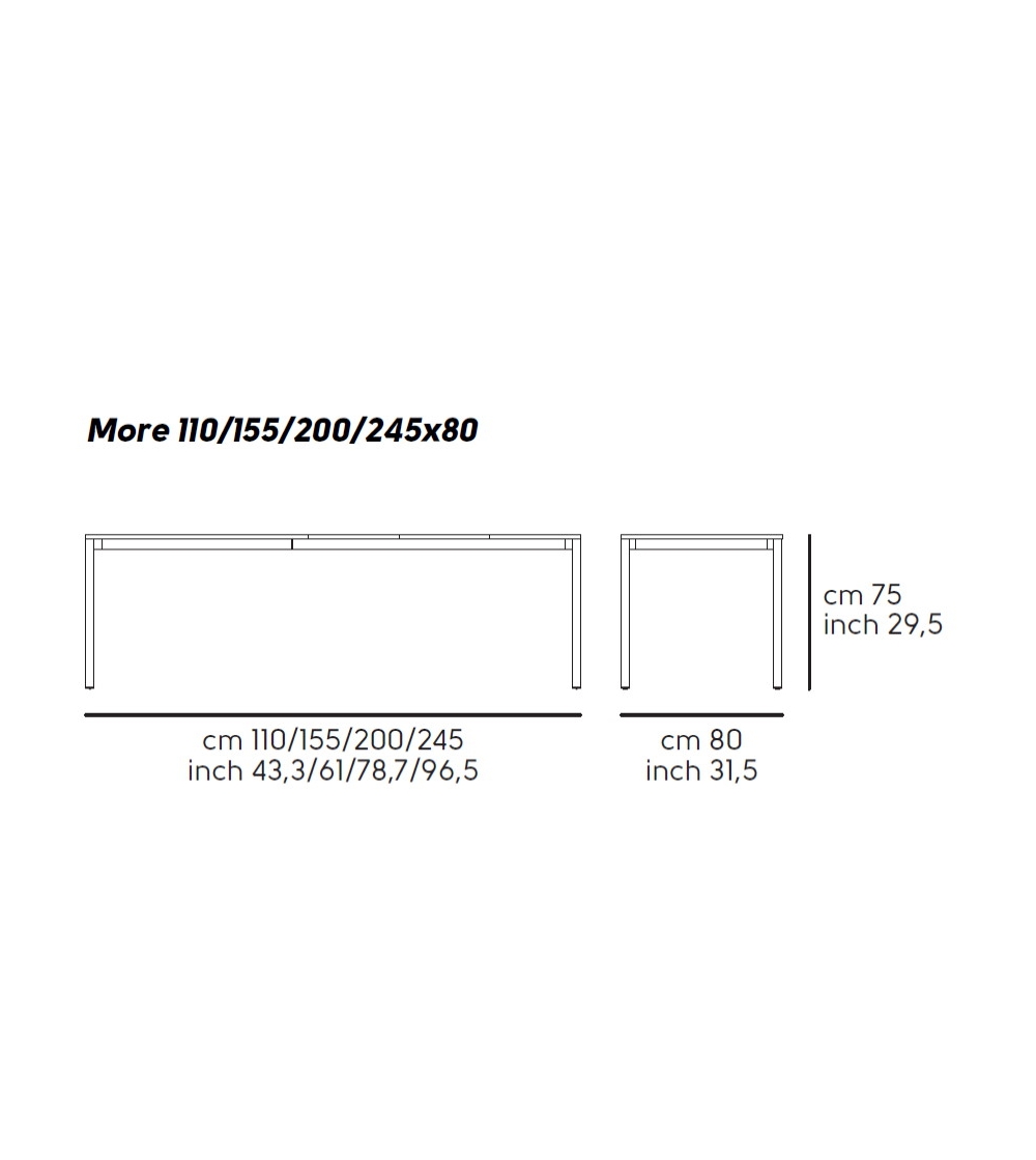 Table Extensible More Avec Plateau En...