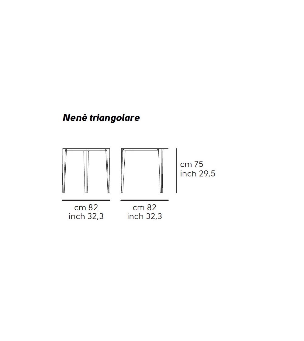 Tavolo Triangolare Nené Midj