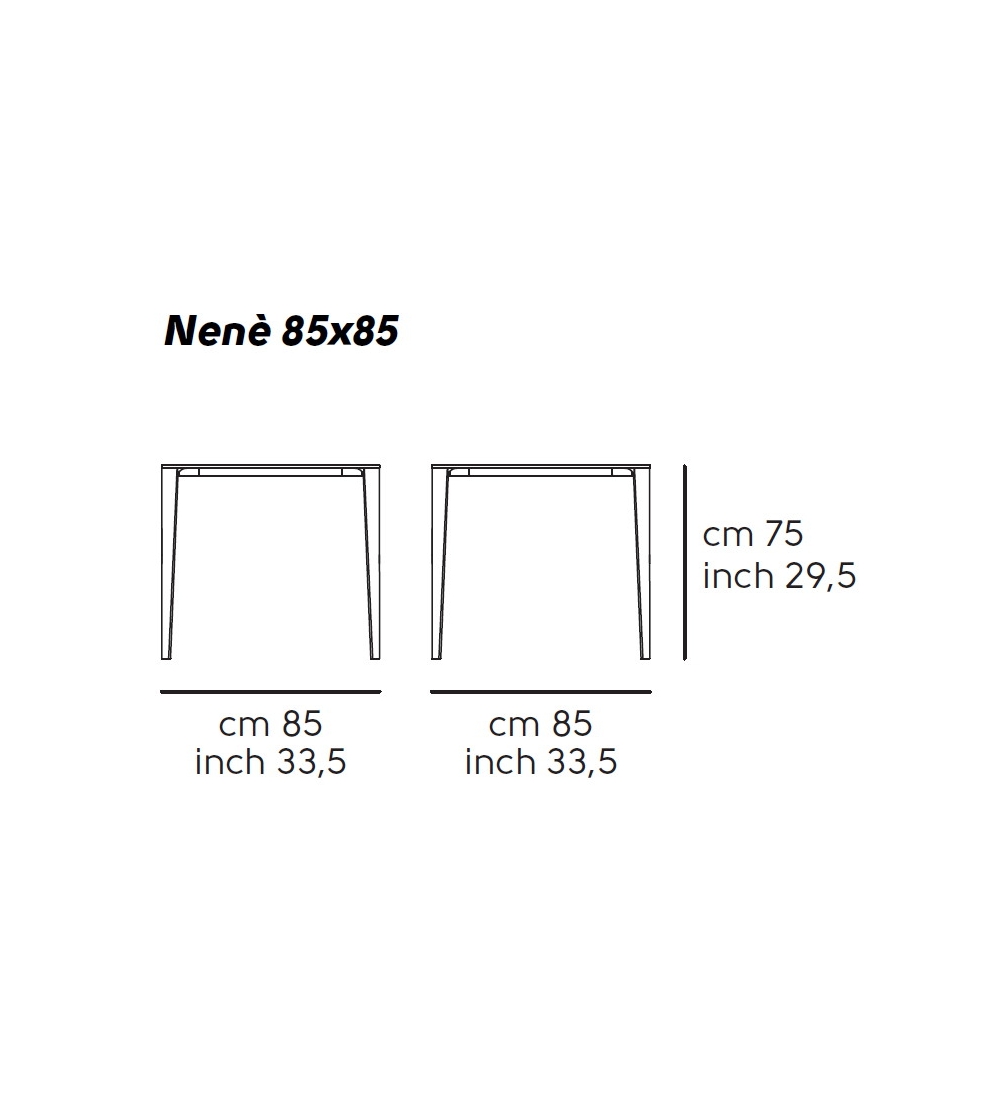 Midj Nenè Square Table