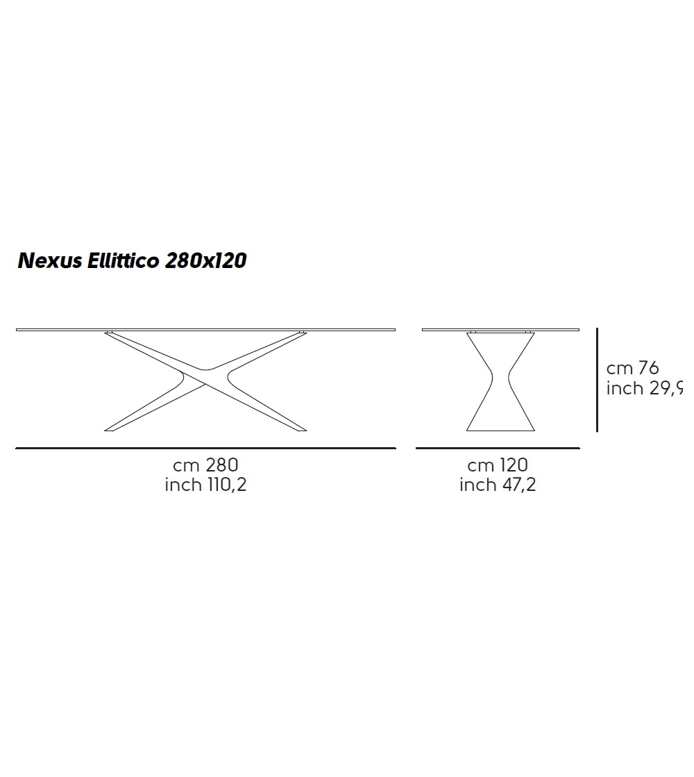 Tavolo Nexus Ellittico - Midj