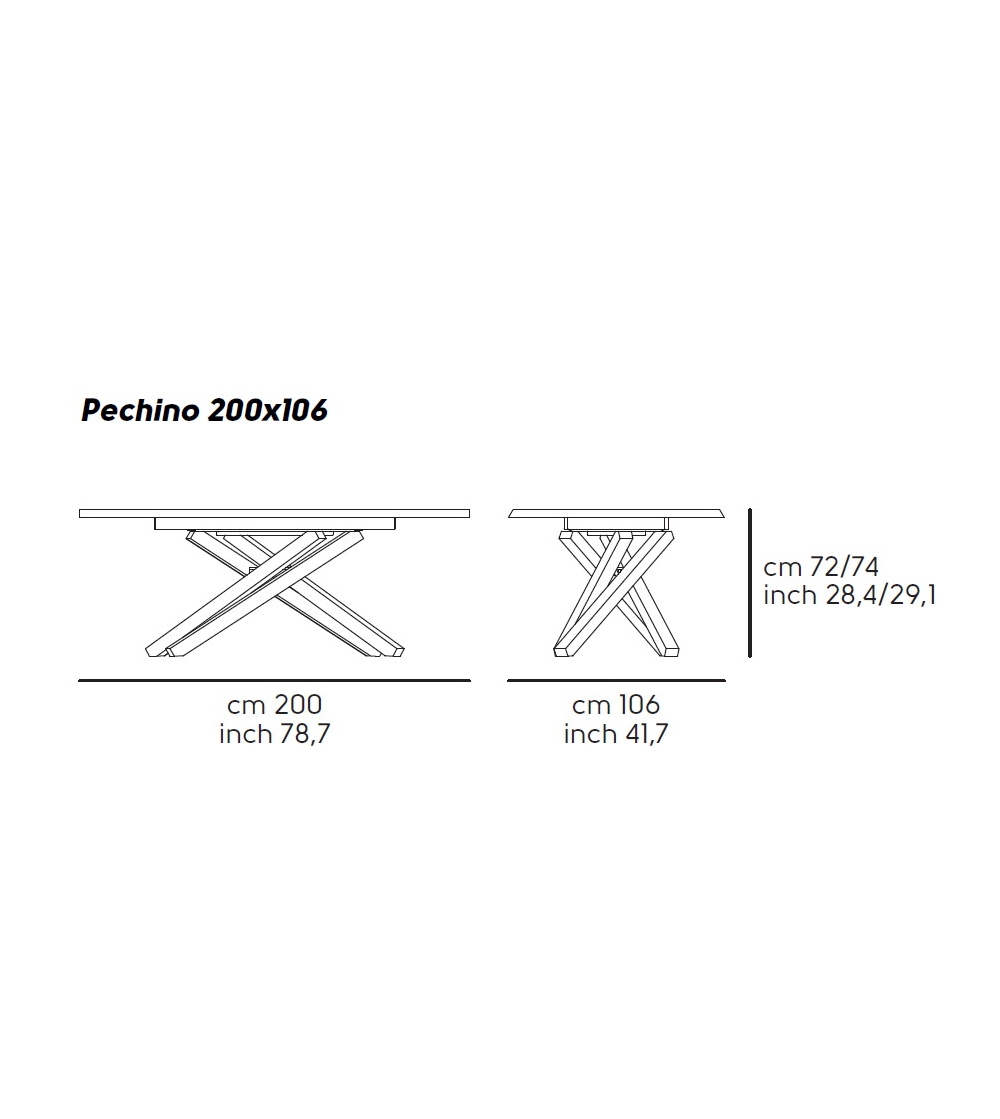 Fixed Table Pechino 200 Midj