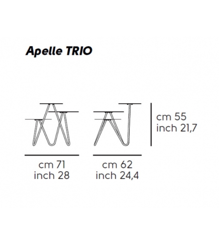 Table Basse Apelle Trio Cuir - Midj