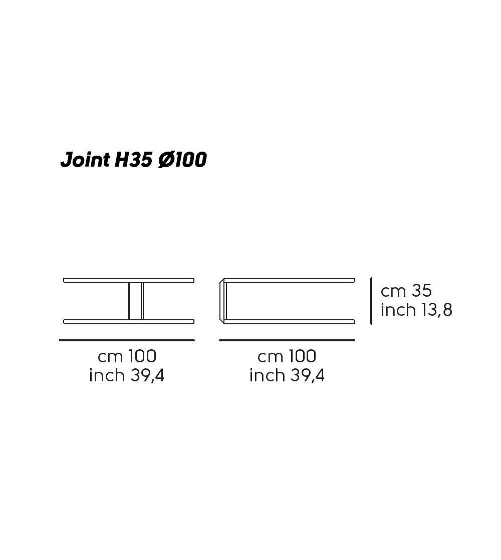 Couchtisch Joint Diametro 100 - Midj