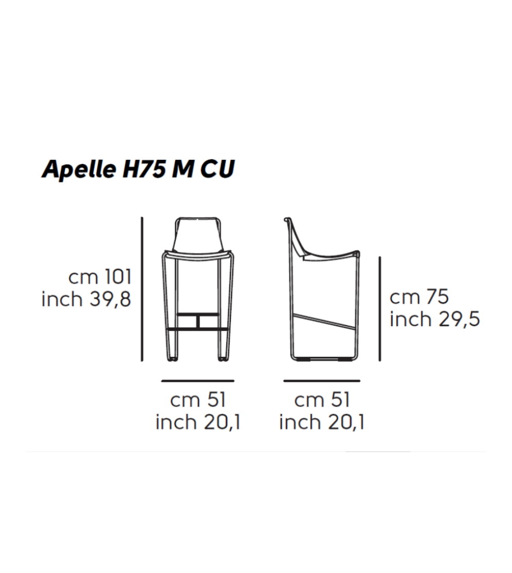 Taburete Apelle H75 Midj