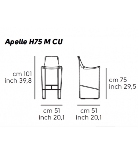 Hocker Apelle H75 Midj