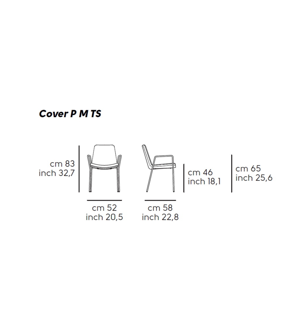 Stuhl mit Armlehnen Cover Midj