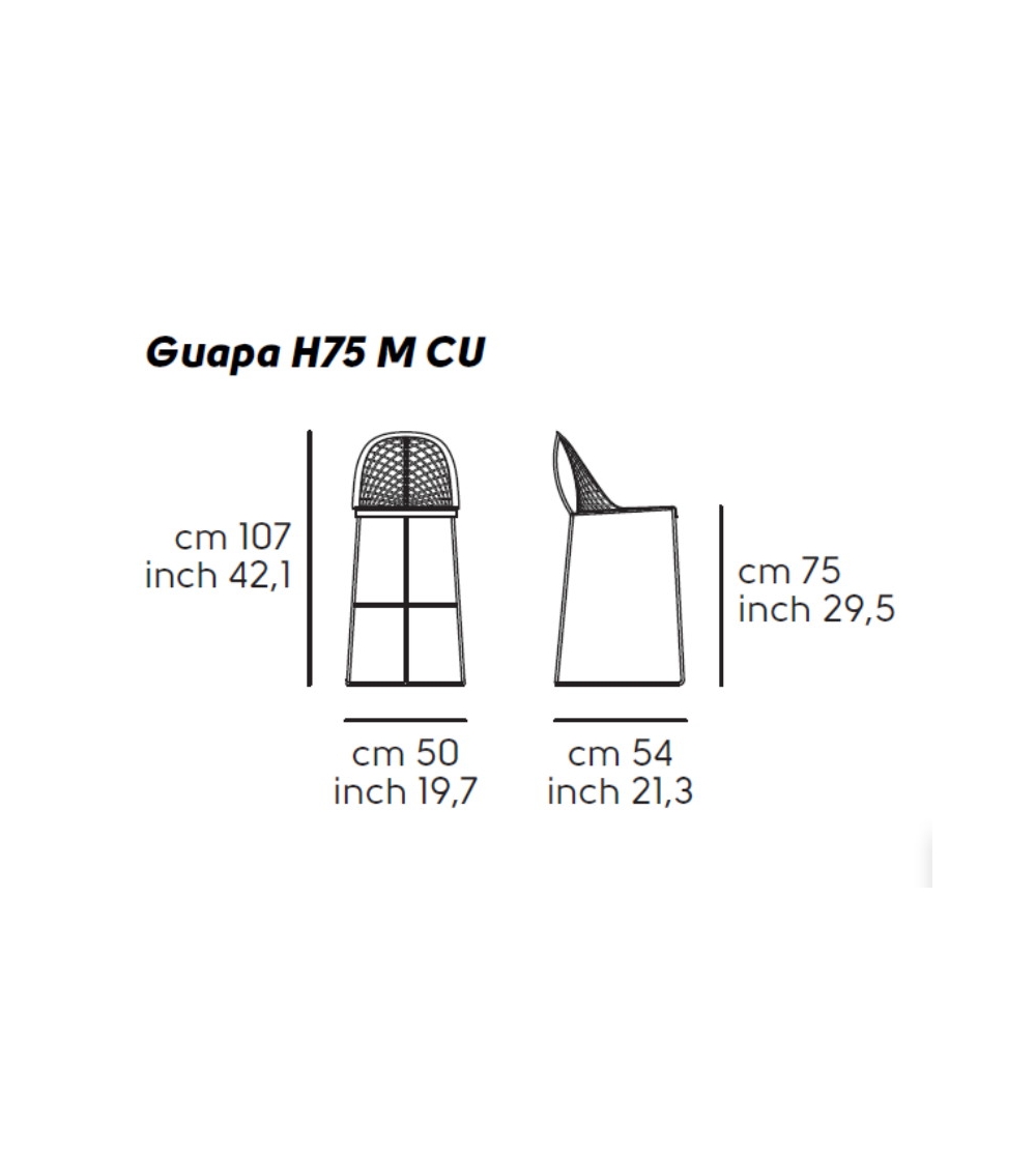 Midj Sgabello Guapa H75