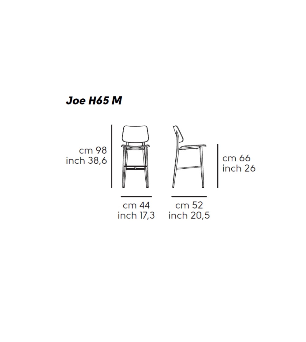 Midj Joe Tabouret Moderne en Cuir