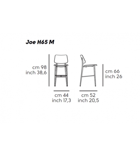 Midj Joe Tabouret Moderne en Cuir