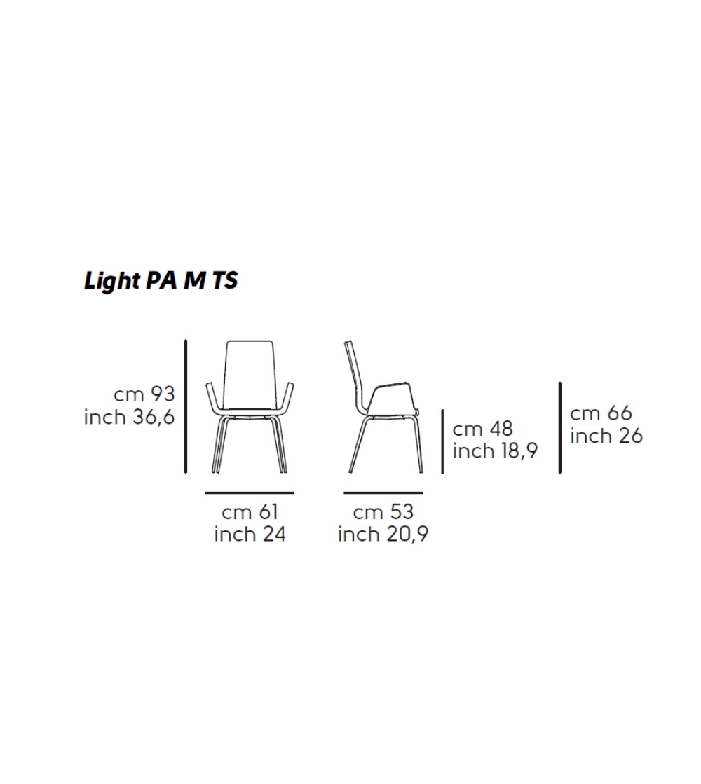 Fauteuil Light PA M TS -Midj