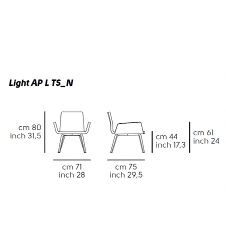 Fauteuil Lounge Light AP L TS - Midj