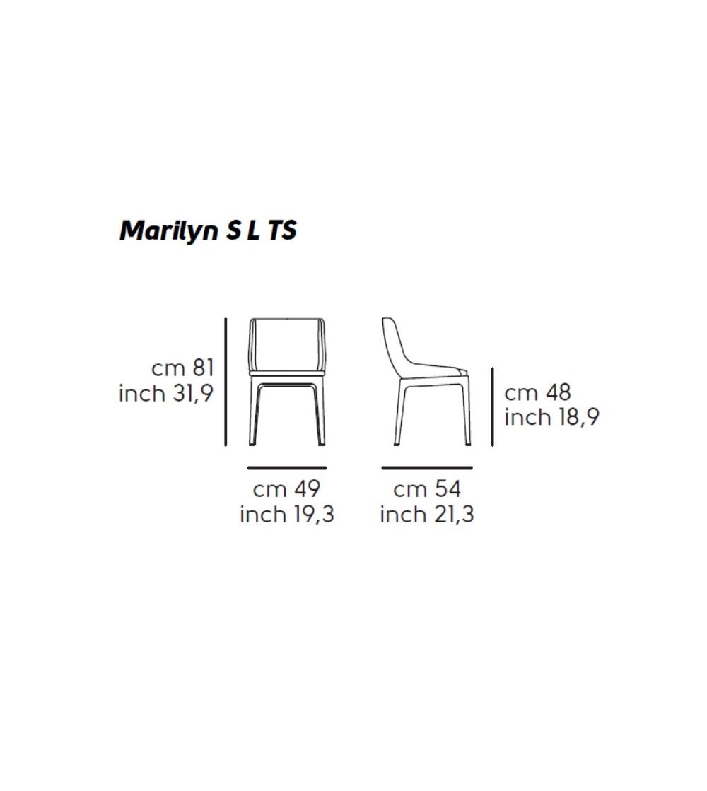 Marilyn S L TS Stuhl - Midj