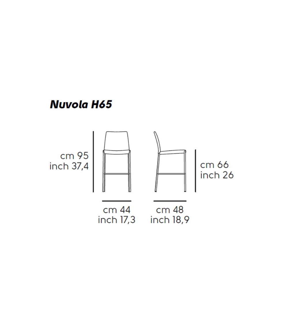 Midj Sgabello Nuvola H75