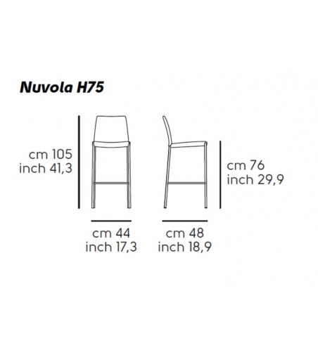 Midj Hocker Nuvola H75
