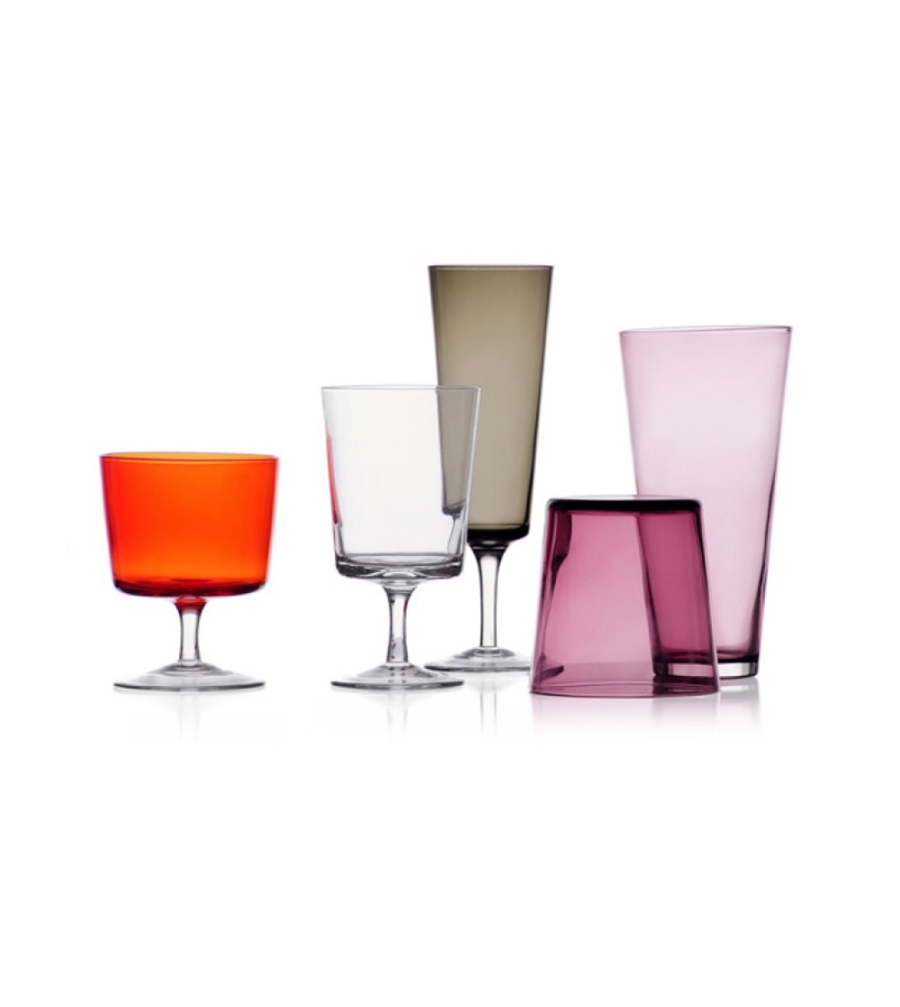 Aurora Smoke Set 6 Flute Glasses -...