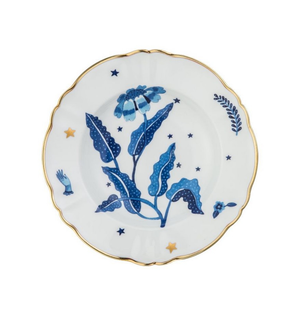 Assiette Creuse Floral Bleu - Bitossi Home