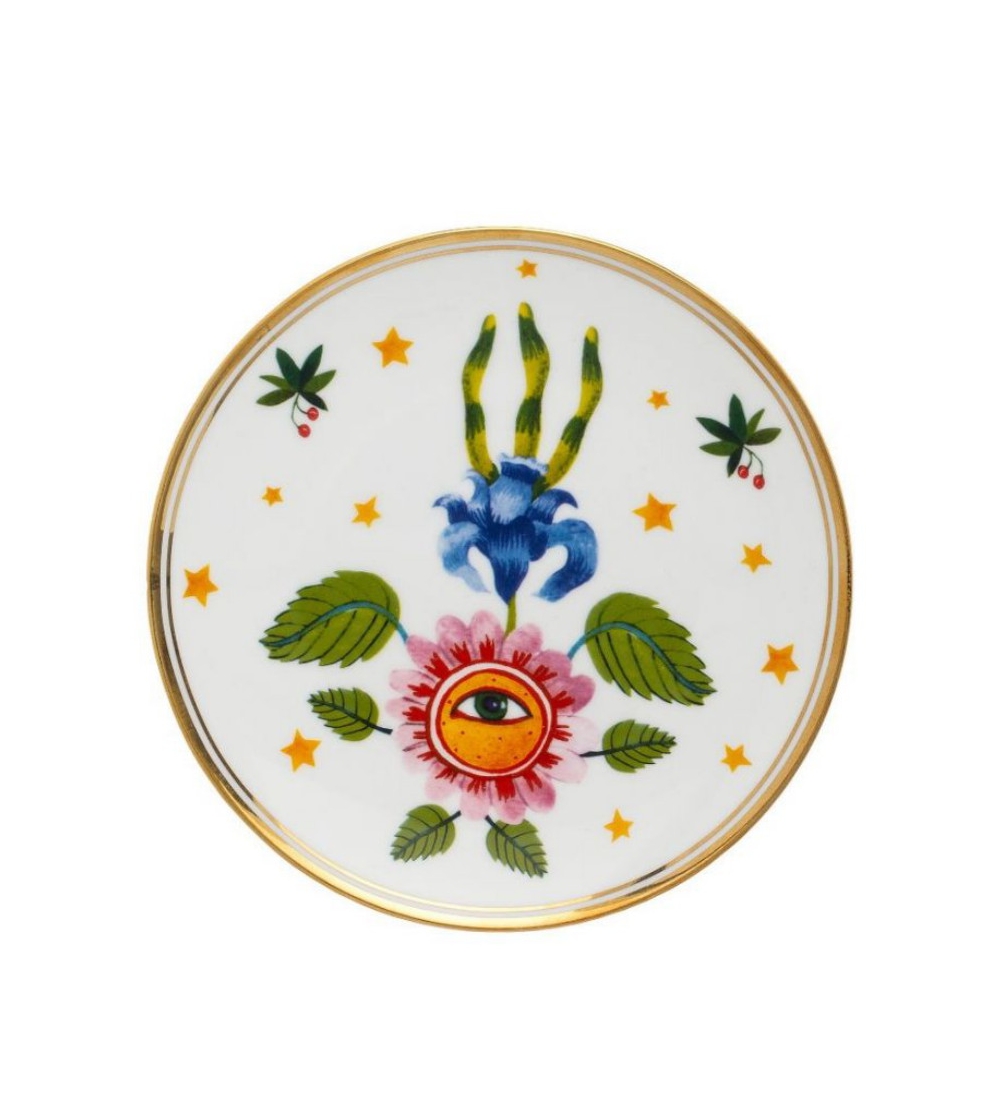 Flowers Gold Border Plate - Bitossi Home