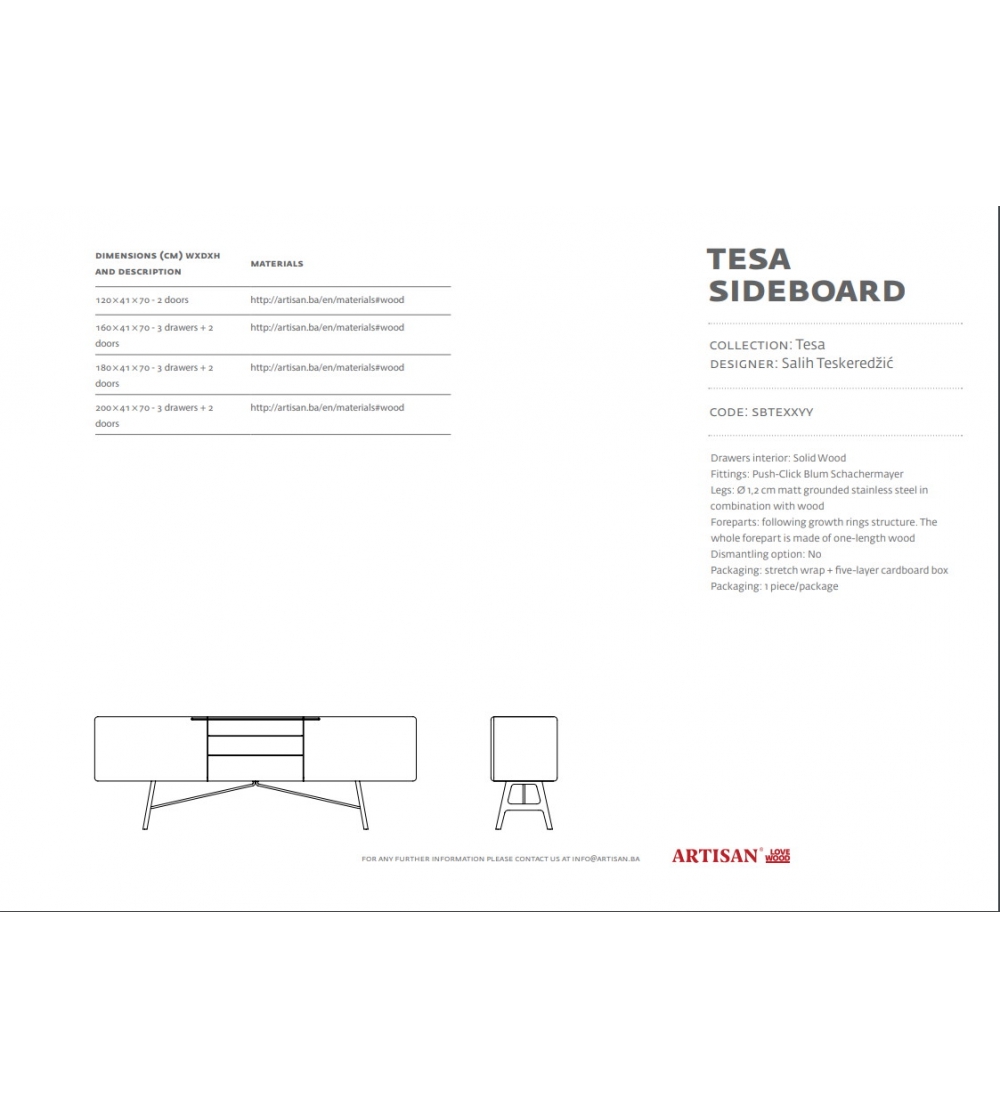 Credenza Tesa - Artisan