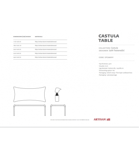 Tavolo Castula - Artisan