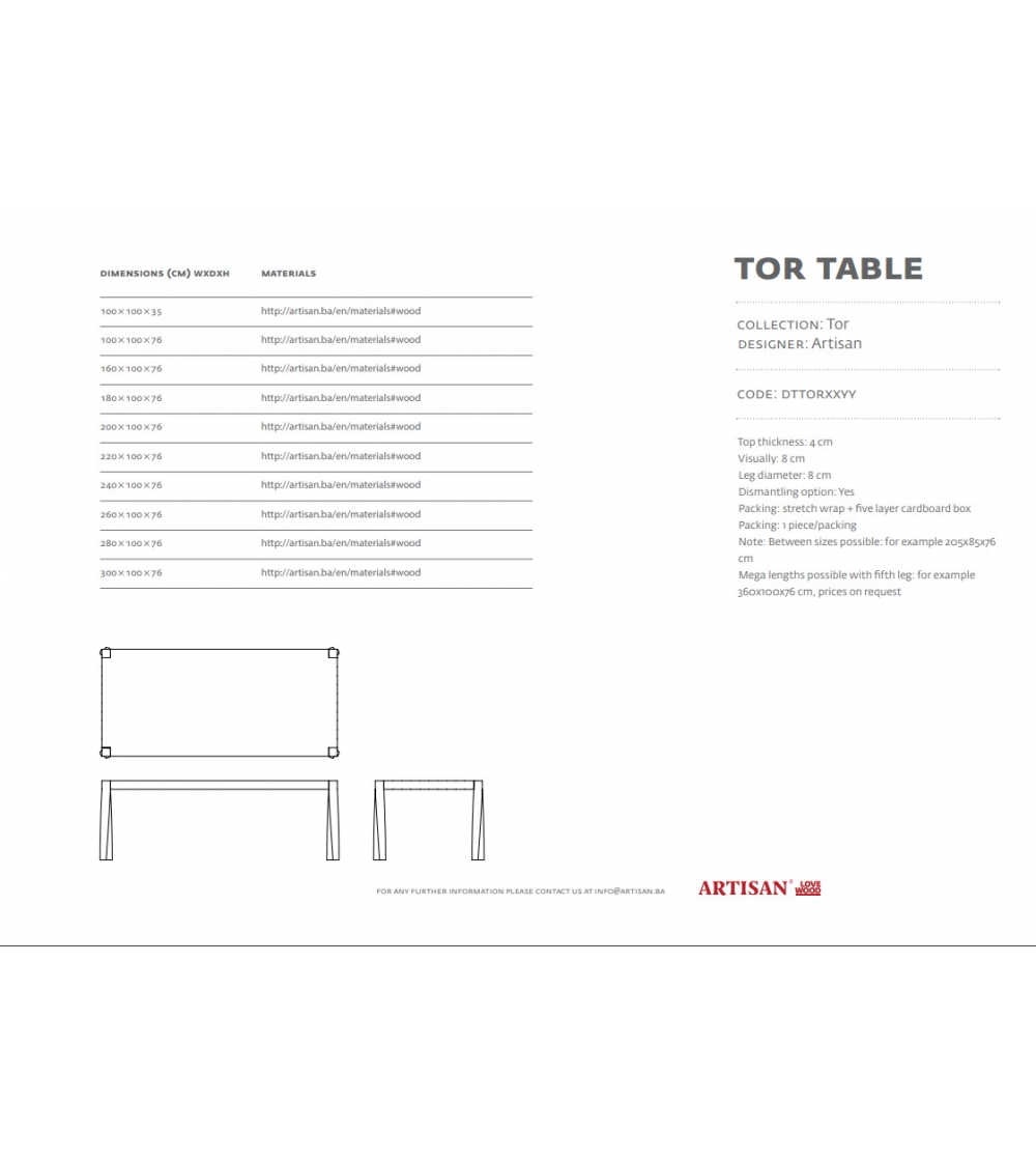 Table Thor - Artisan