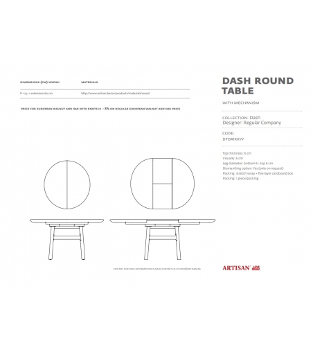 Dash - Artisan Extendable Table