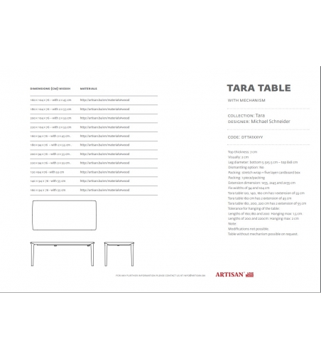 Table Extensible Tara - Artisan