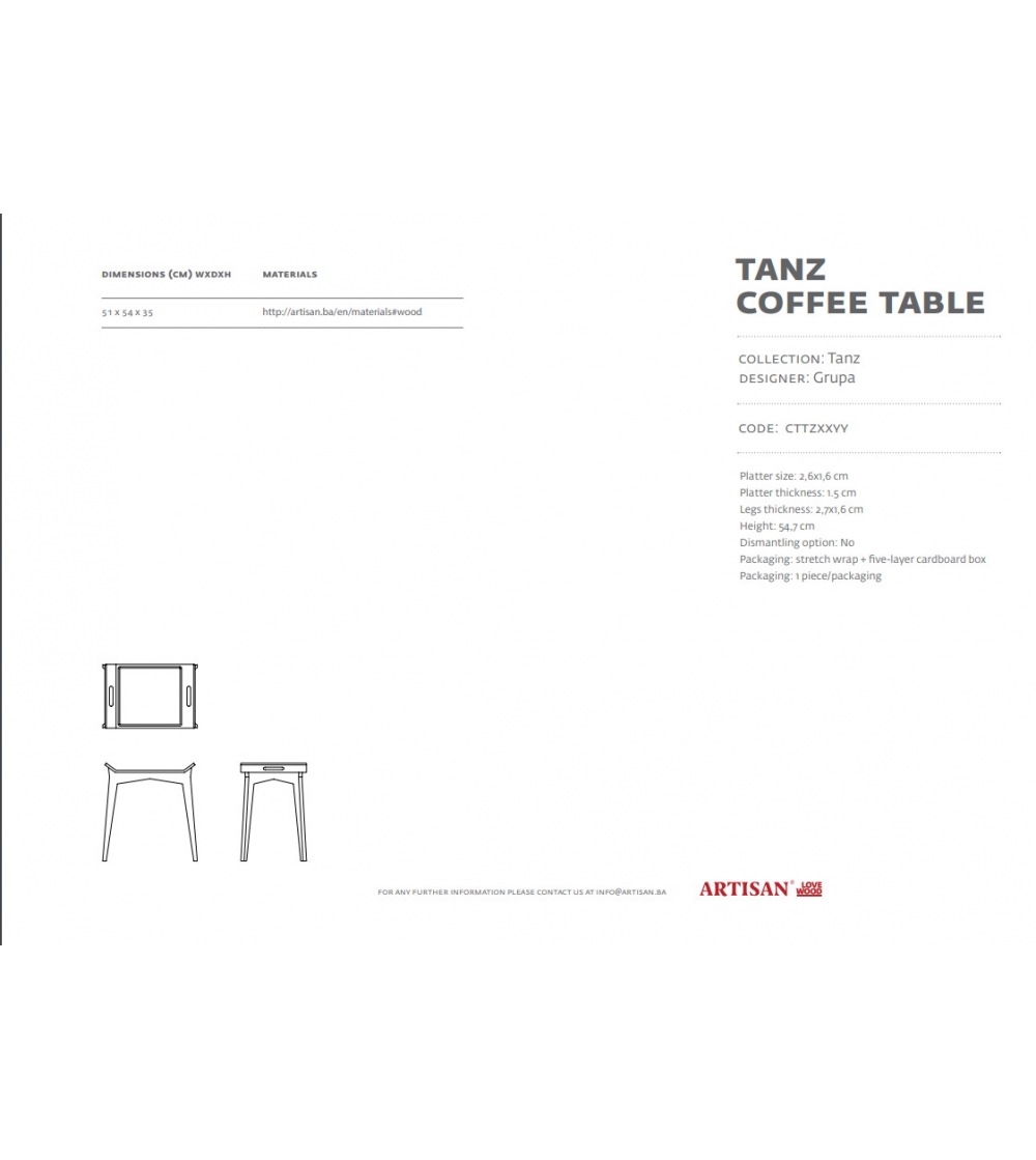 Artisan - Tanz Couchtisch