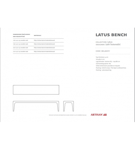 Artisan - Latus Bench