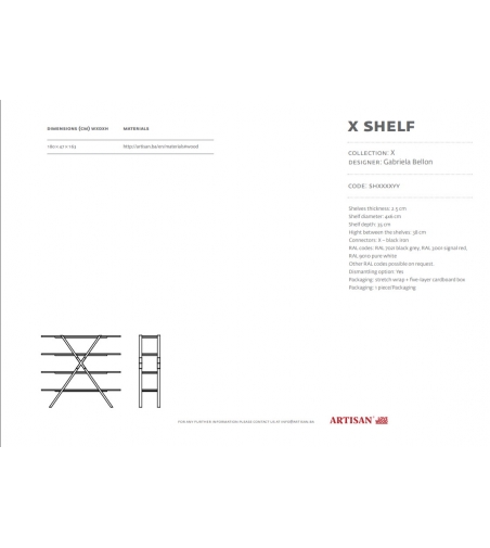 Artisan - X Shelf Bücherregal