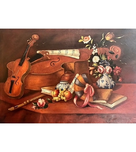 Andrea Fanfani Quadro Inganni con violino