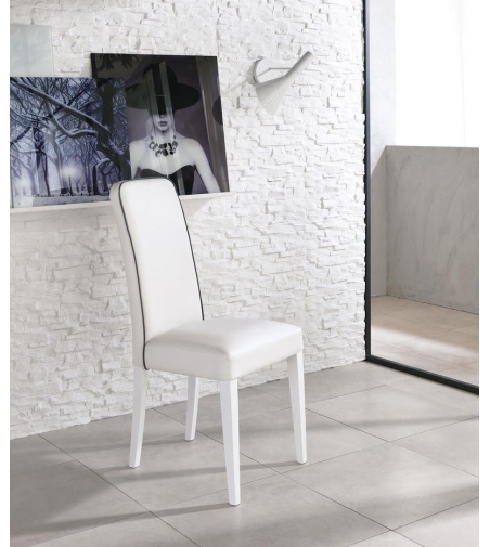Set 2 Sedie In Ecopelle Anita - Stones