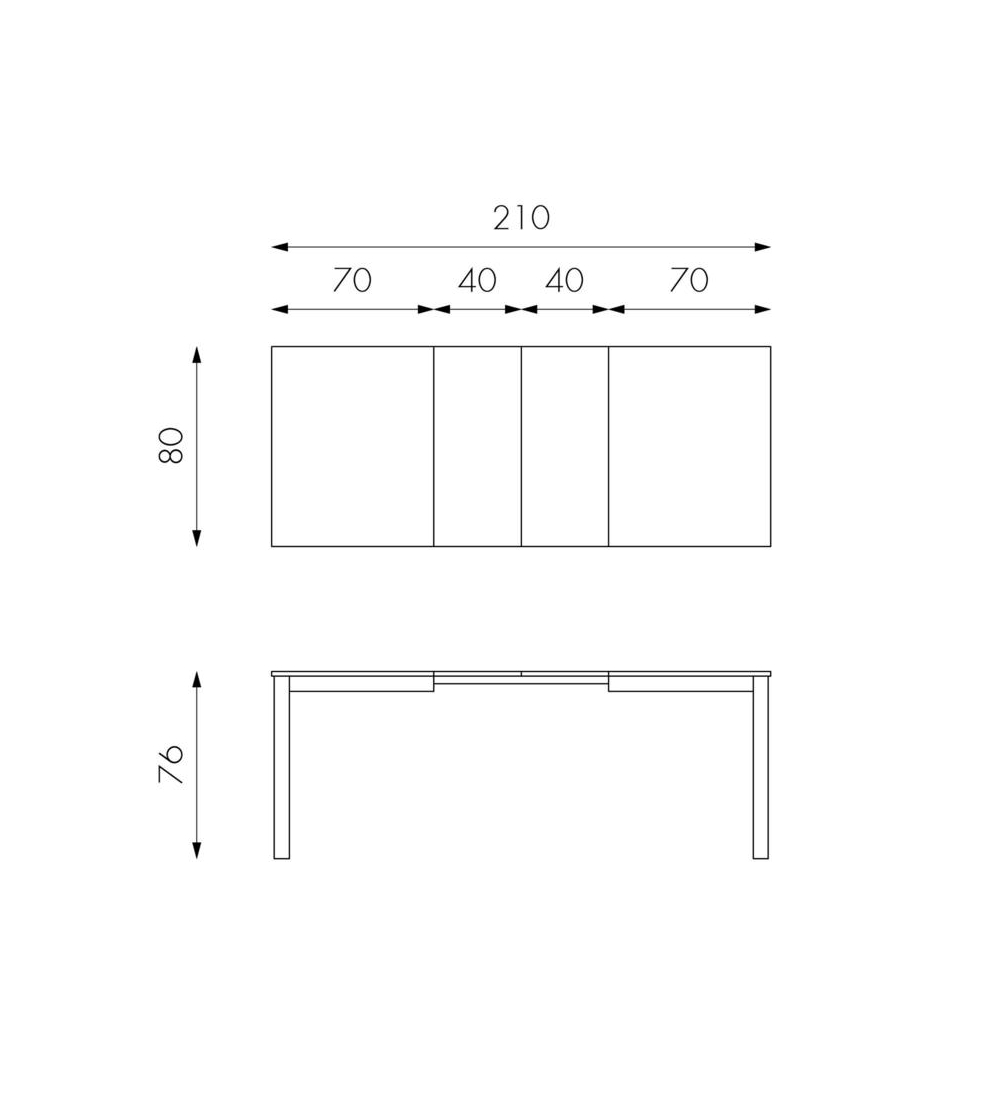 Stones - Traffic Extendable Table