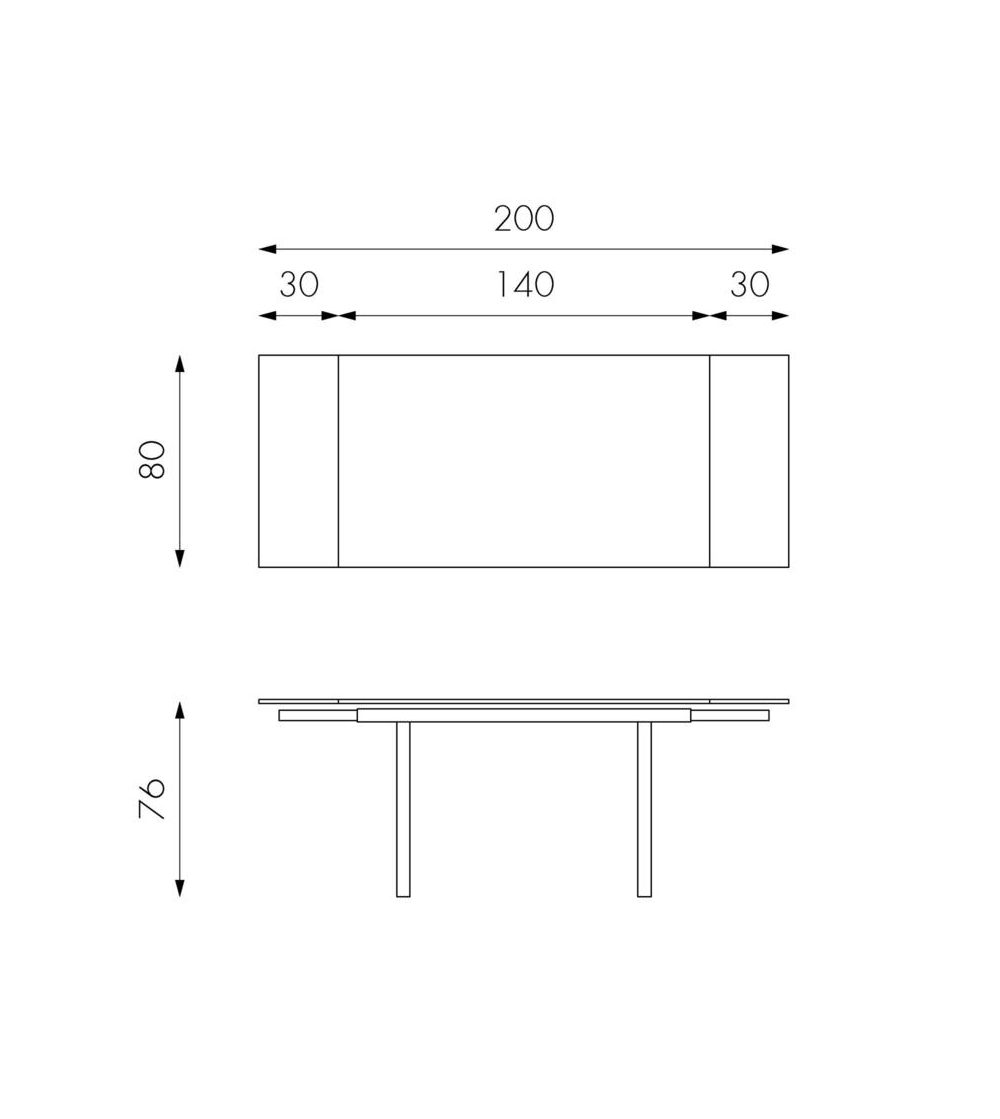 Stones - Tommy Ausziehbarer Tisch