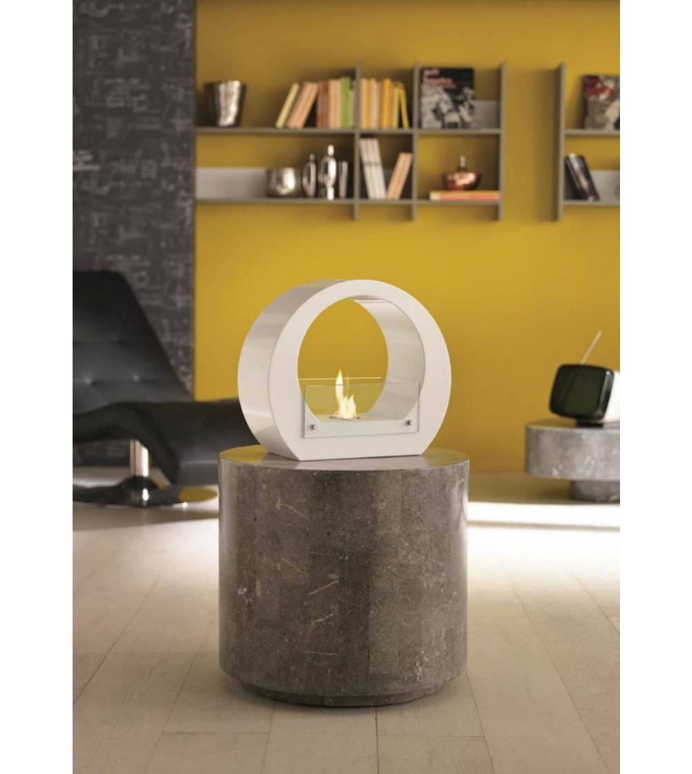 Ovo Table Fireplace - Stones