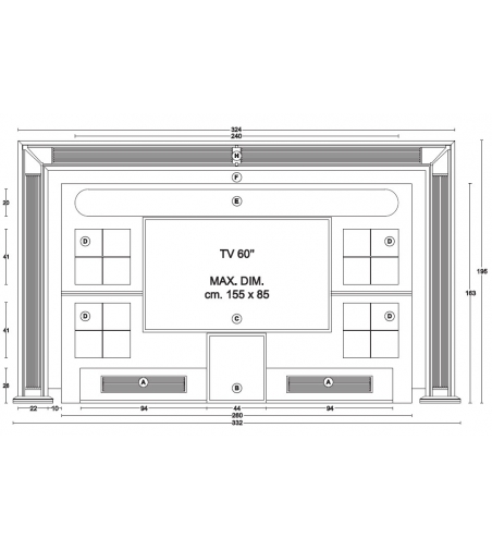 Vismara Design Desire Mueble Tv  de lujo