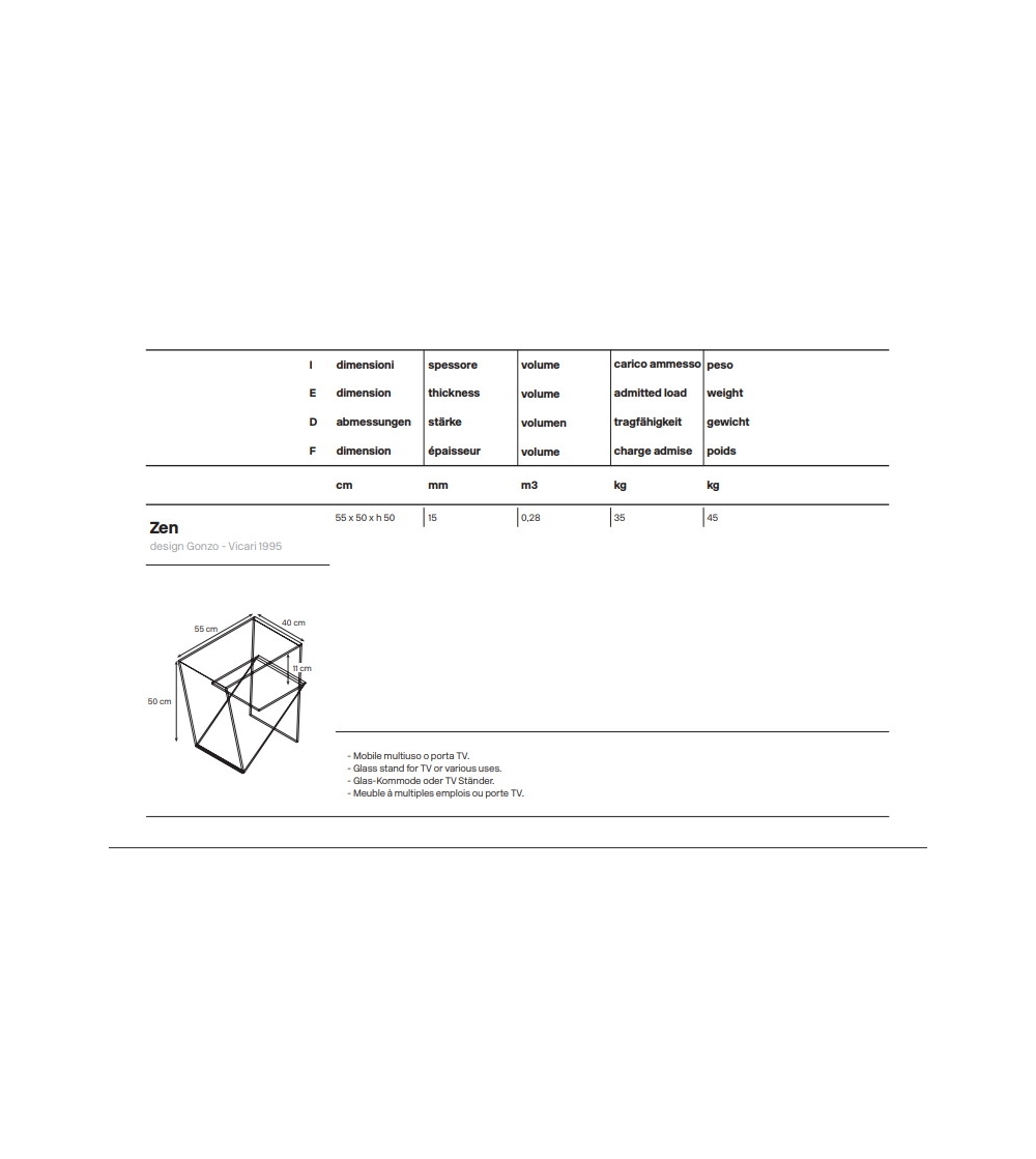 Tonelli Design Beistelltisch  Zen