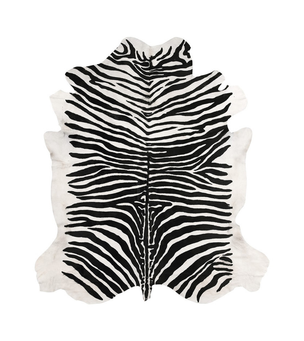 Lederteppich Mit Zebradruck - Sitap