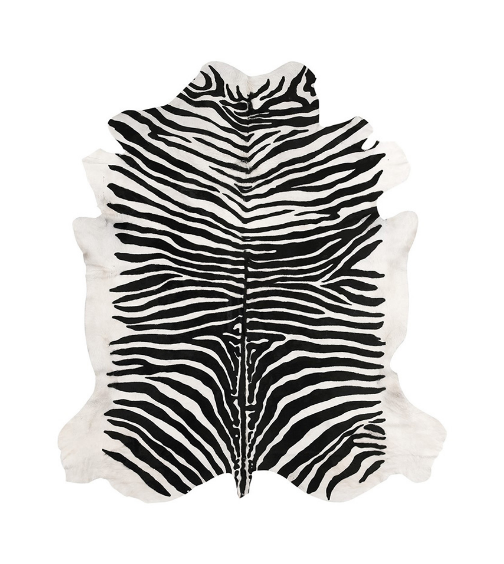 Tappeto In Pelle Stampata Zebra - Sitap