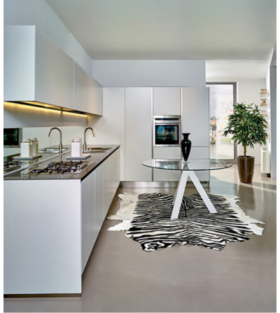 Zebra Printed Leather Carpet - Sitap 2