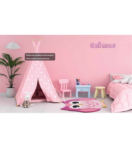 Carpet Animals Polar Bear Ivory/Pink Sitap