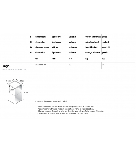Tonelli Design Vase Lingo