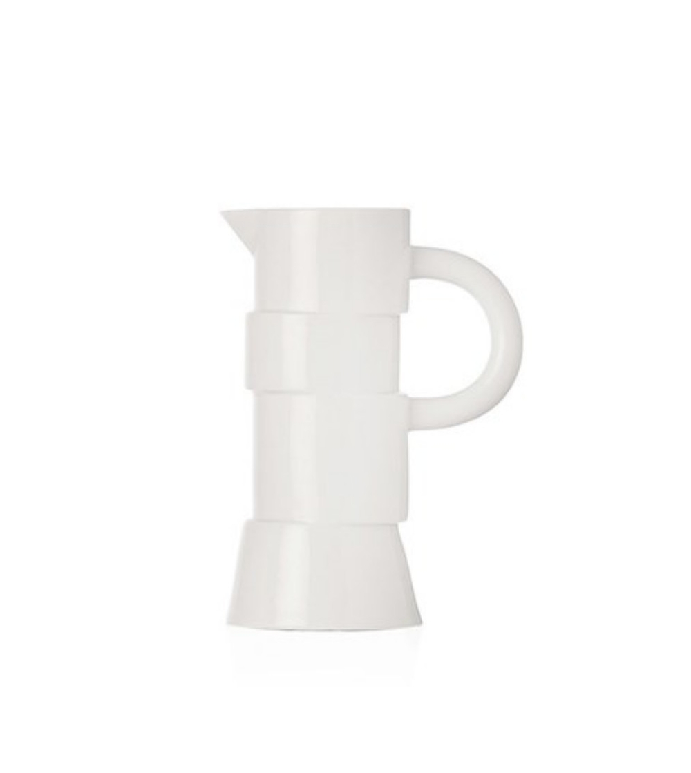 Chiaroscuro White Jug With Handle - L'Abitare